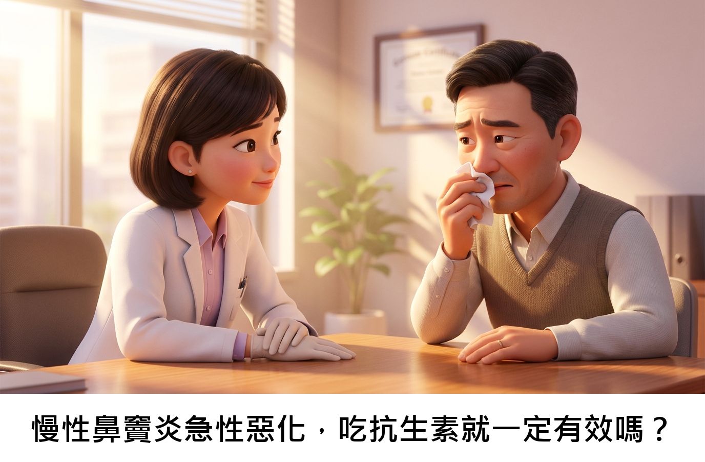 慢性鼻竇炎急性惡化，吃抗生素就一定有效嗎？
