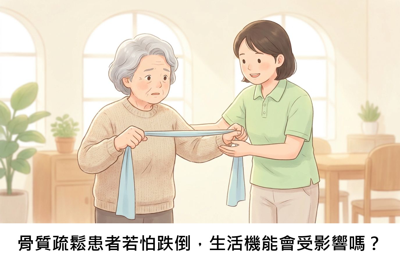 骨質疏鬆患者若怕跌倒,生活機能會受影響嗎?