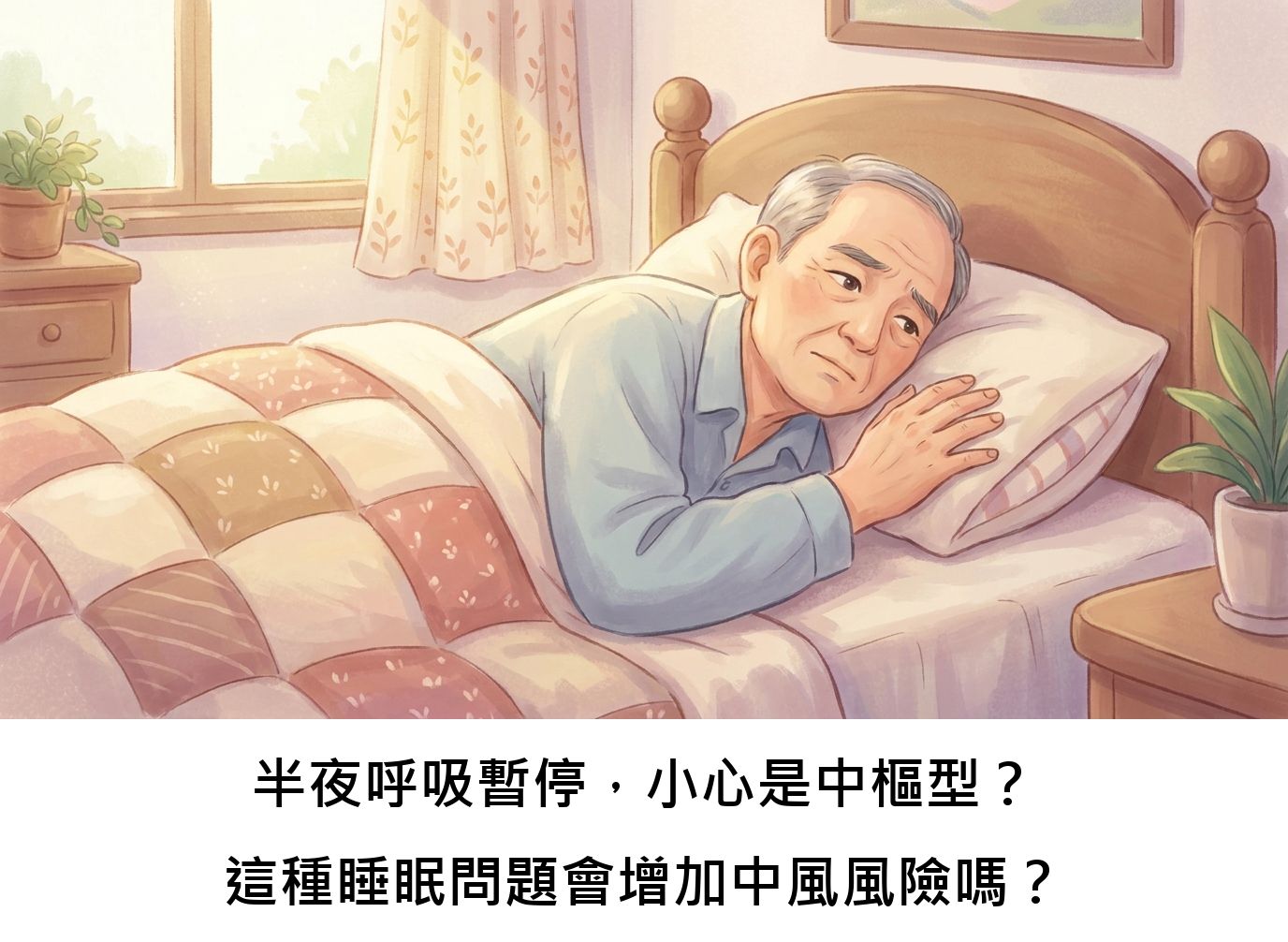 半夜呼吸暫停,小心是中樞型?這種睡眠問題會增加中風風險嗎?