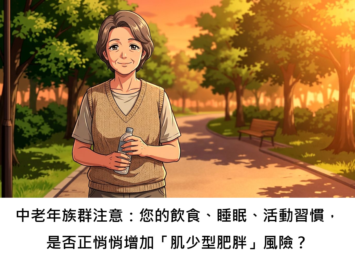 中老年族群注意:您的飲食、睡眠、活動習慣,是否正悄悄增加「肌少型肥胖」風險?