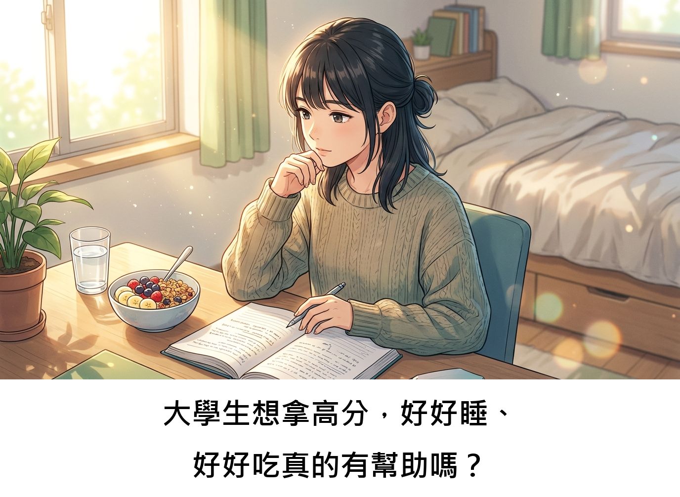 大學生想拿高分,好好睡、好好吃真的有幫助嗎?