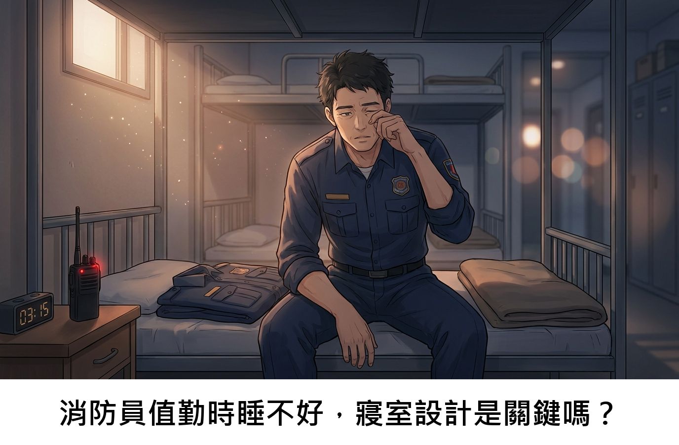 消防員值勤時睡不好,寢室設計是關鍵嗎?