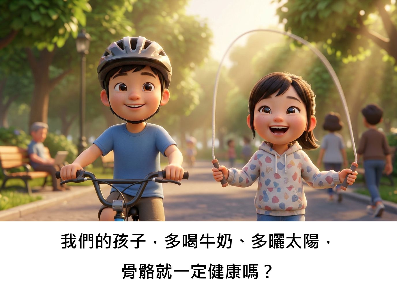 我們的孩子,多喝牛奶、多曬太陽,骨骼就一定健康嗎?