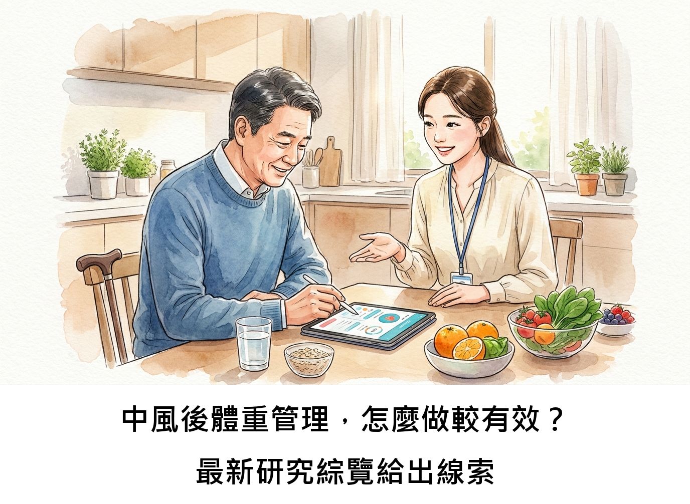 中風後體重管理,怎麼做較有效?最新研究綜覽給出線索