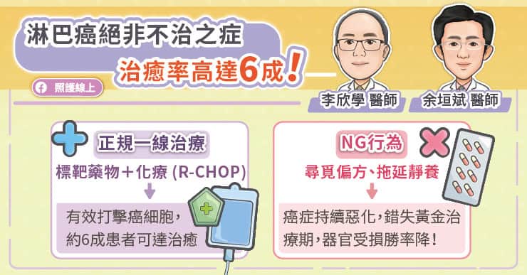 淋巴癌絕非不治之症,治癒率高達6成