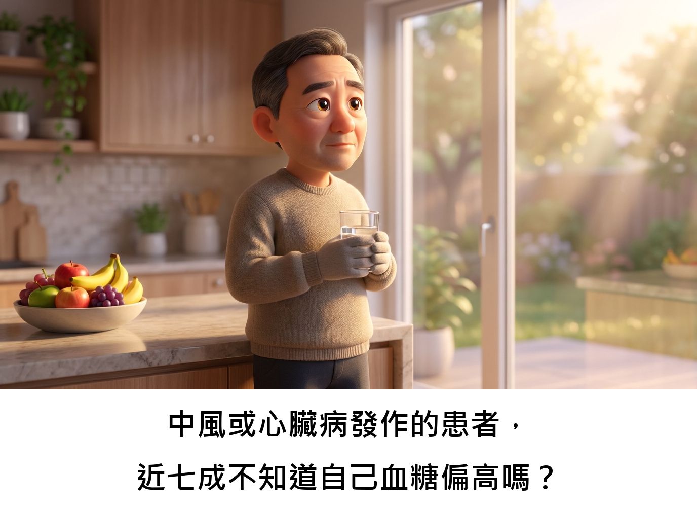中風或心臟病發作的患者,近七成不知道自己血糖偏高嗎?