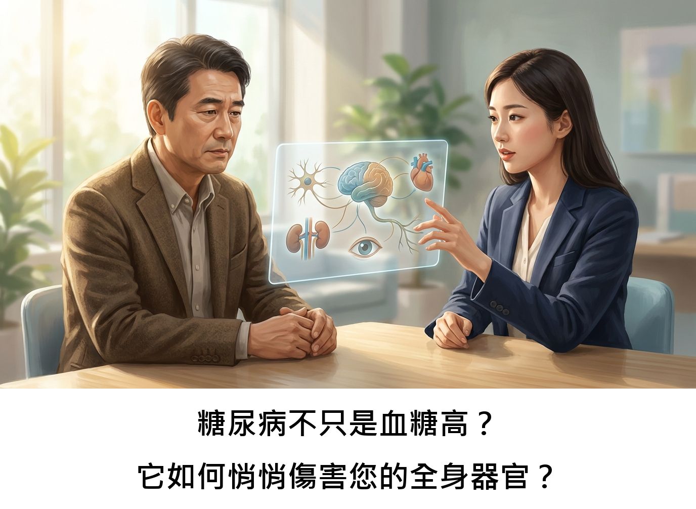 糖尿病不只是血糖高?它如何悄悄傷害您的全身器官?