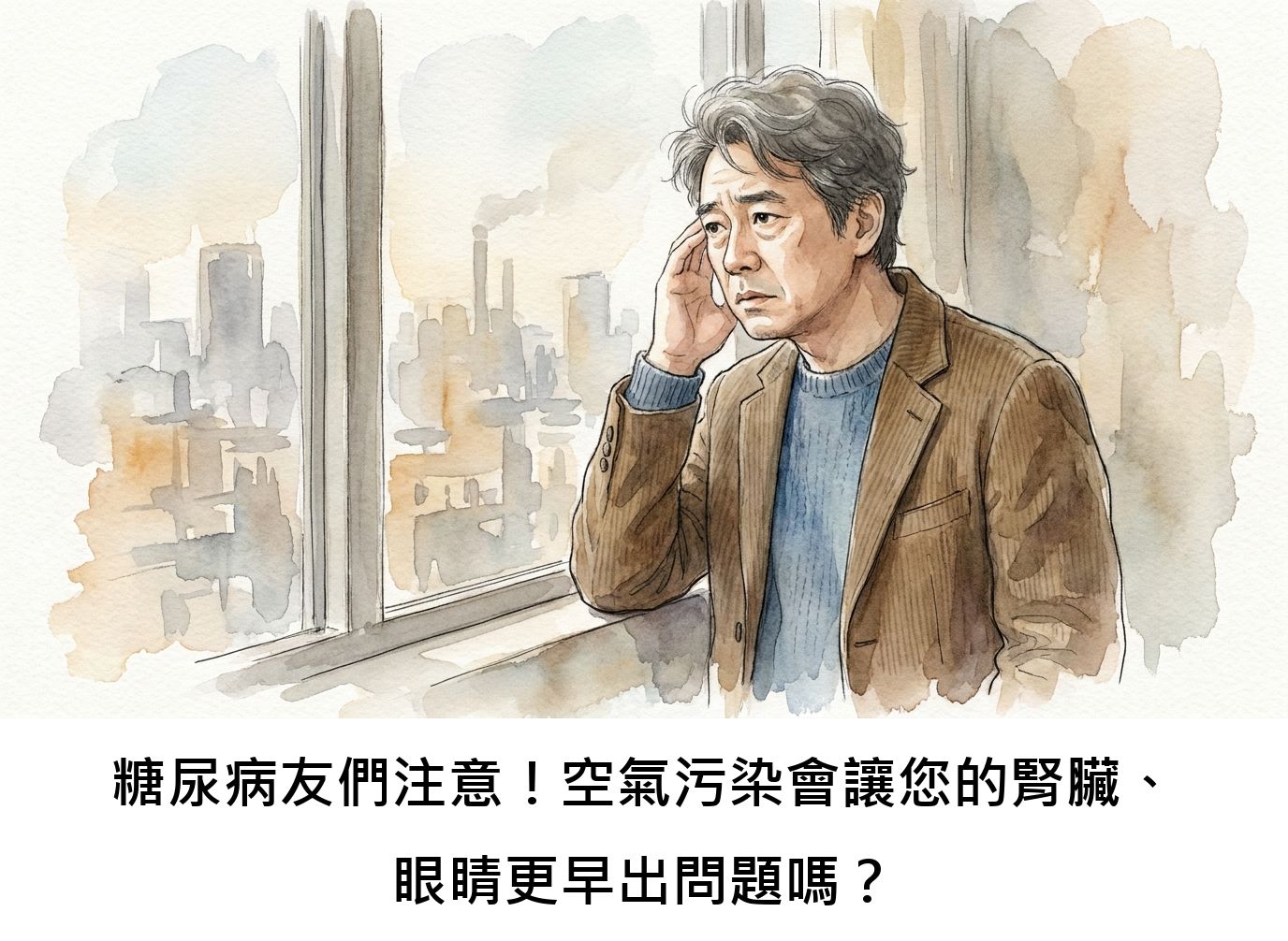 糖尿病友們注意!空氣污染會讓您的腎臟、眼睛更早出問題嗎?