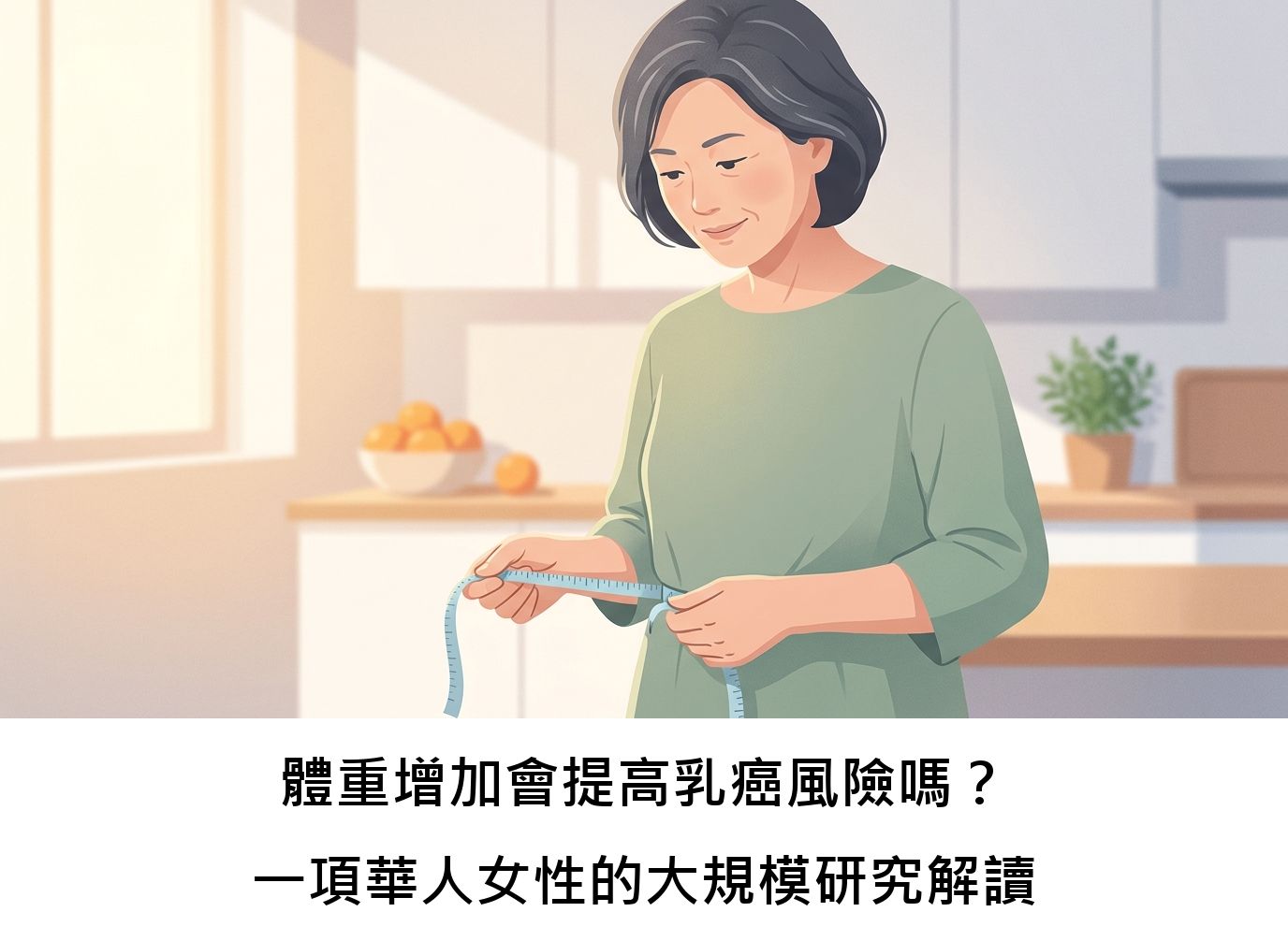 體重增加會提高乳癌風險嗎？一項華人女性的大規模研究解讀