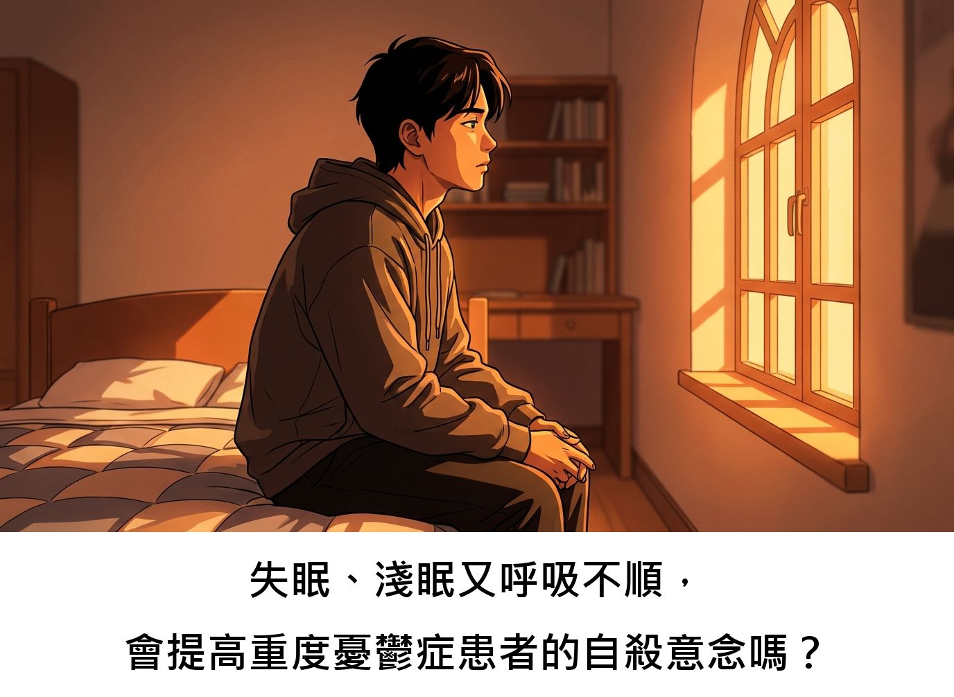 失眠、淺眠又呼吸不順,會提高重度憂鬱症患者的自殺意念嗎?