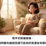 懷孕初期偏頭痛，情緒問題和睡眠困擾可能與鈣質濃度有關嗎？