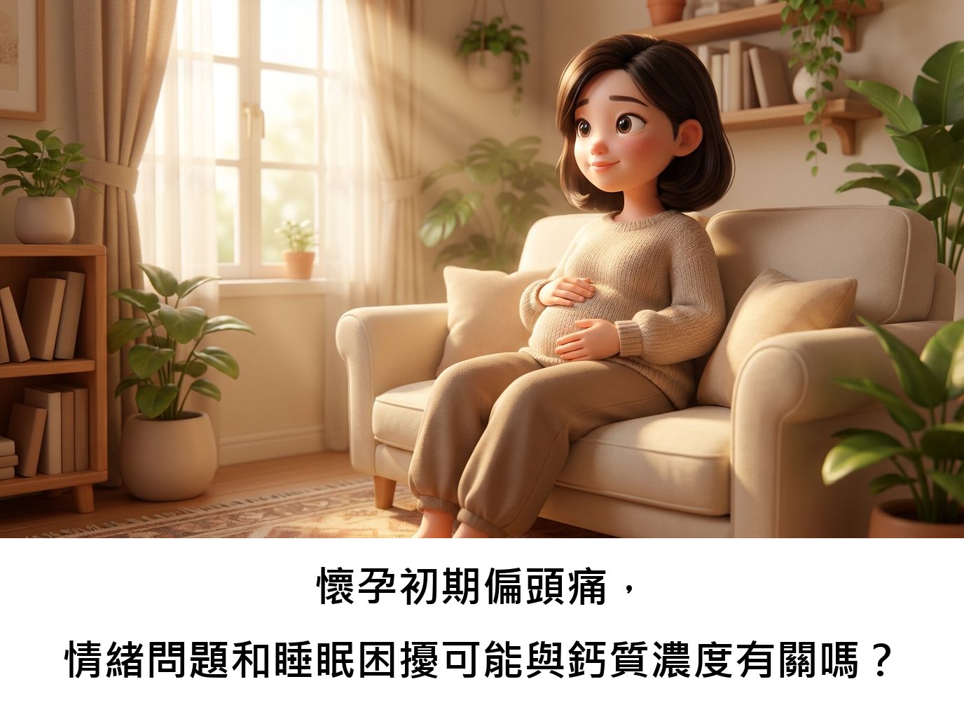懷孕初期偏頭痛，情緒問題和睡眠困擾可能與鈣質濃度有關嗎？