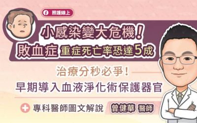小感染變大危機！敗血症重症死亡率恐達5成治療分秒必爭！早期導入血液淨化術保護器官，專科醫師圖文解說