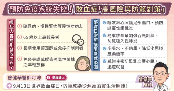 敗血症高風險與防範對策