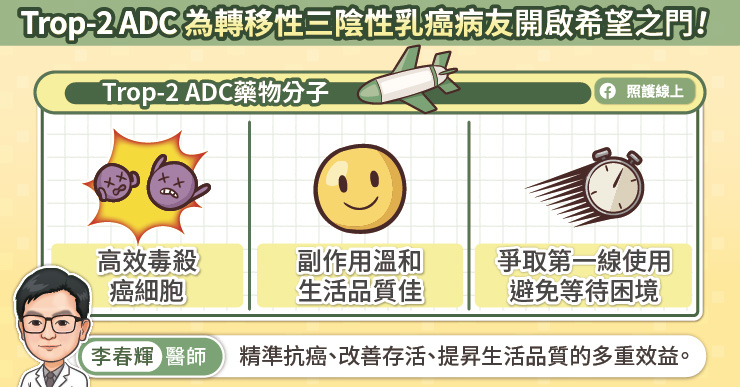 Trop-2 ADC為轉移性三陰性乳癌病友開啟希望之門