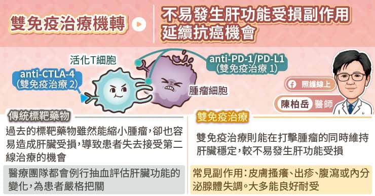 晚期肝癌雙免疫治療